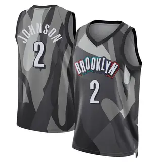 Brooklyn Nets Men's Cameron Johnson Gray Swingman 2024/25 City Edition Jersey