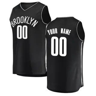 Brooklyn Nets Men's Custom Black Fast Break Jersey - Icon Edition