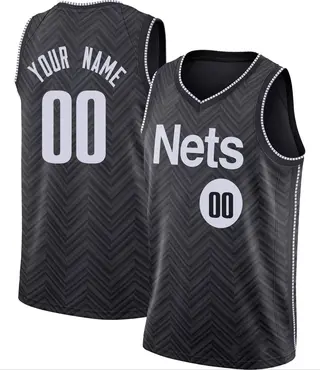 Brooklyn Nets Men's Custom Black Swingman 2020/21 Jersey - Earned Edition