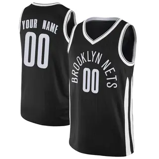 Brooklyn Nets Men's Custom Black Swingman Jersey - City Edition