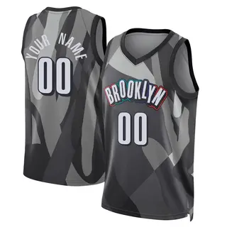 Brooklyn Nets Men's Custom Gray Swingman 2024/25 City Edition Jersey