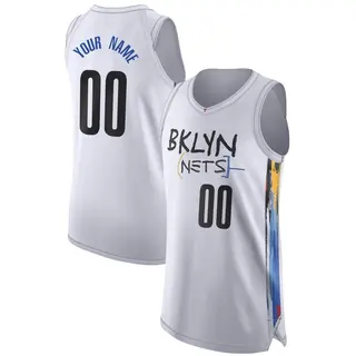 Brooklyn Nets Men's Custom White Authentic 2022/23 City Edition Jersey