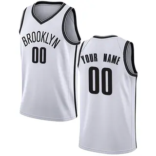 Brooklyn Nets Men's Custom White Swingman Jersey - Association Edition