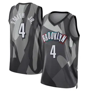 Brooklyn Nets Men's Dennis Smith Jr. Gray Swingman 2024/25 City Edition Jersey