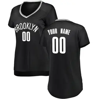 Brooklyn Nets Women's Custom Black Fast Break Jersey - Icon Edition