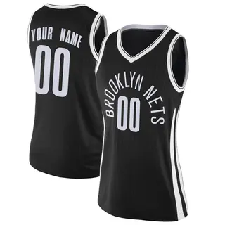 Brooklyn Nets Women's Custom Black Swingman Jersey - City Edition