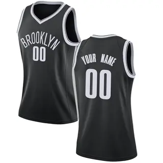 Brooklyn Nets Women's Custom Black Swingman Jersey - Icon Edition