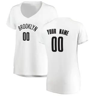 Brooklyn Nets Women's Custom White Fast Break Jersey - Association Edition