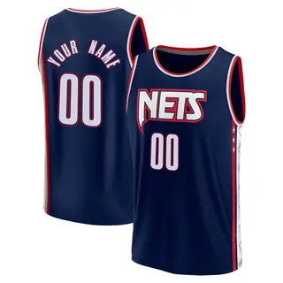 Brooklyn Nets Youth Custom Navy Fast Break 2021/22 Replica City Edition Jersey