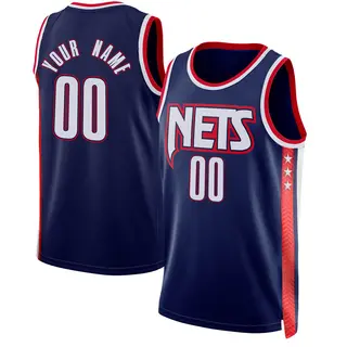 Brooklyn Nets Youth Custom Navy Swingman 2021/22 City Edition Jersey