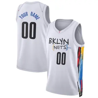 Brooklyn Nets Youth Custom White Swingman 2022/23 City Edition Jersey