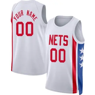 Brooklyn Nets Youth Custom White Swingman 2022/23 Classic Edition Jersey