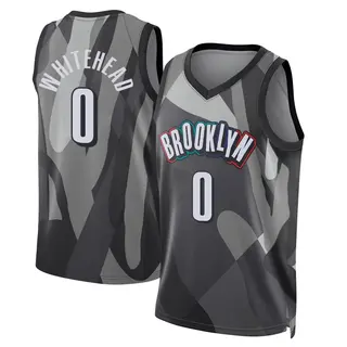 Brooklyn Nets Youth Dariq Whitehead White Swingman Gray 2024/25 City Edition Jersey