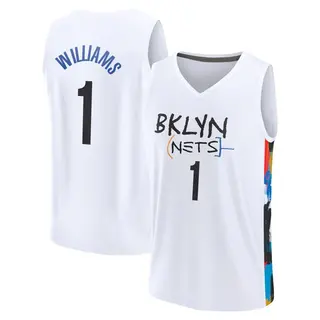 Brooklyn Nets Youth Ziaire Williams White Fast Break 2022/23 City Edition Jersey