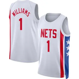 Brooklyn Nets Youth Ziaire Williams White Swingman 2022/23 Classic Edition Jersey